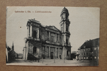 Ansichtskarte AK Gebweiler Guebwiller Elsass 1905-1915 Liebfrauenkirche Straße Gebäude Ortsansicht Frankreich France 68 Haut Rhin